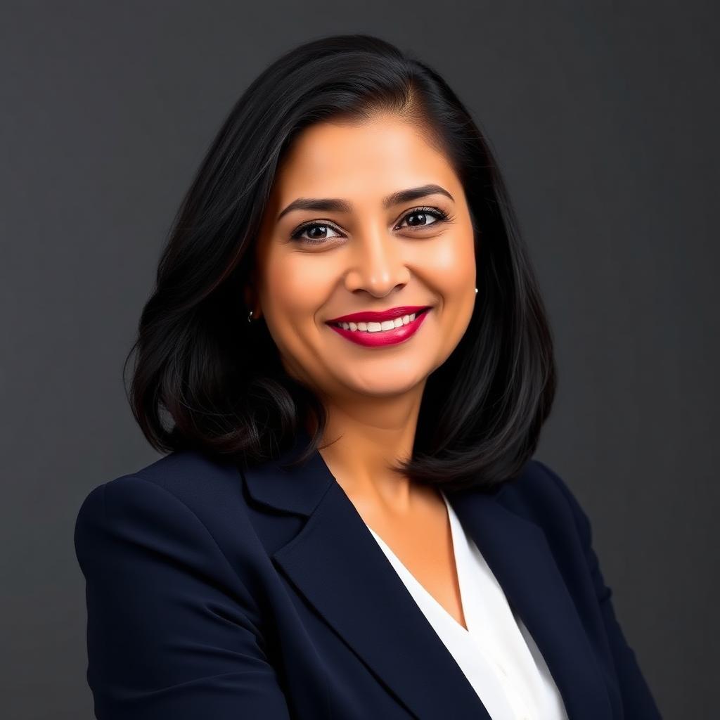Portrait of Priya Nandra, Partner, Family Law (fictional)